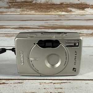 Canon ELPH LT260 APS Point & Shoot Film Camera Silver 2x Zoom Tested Used